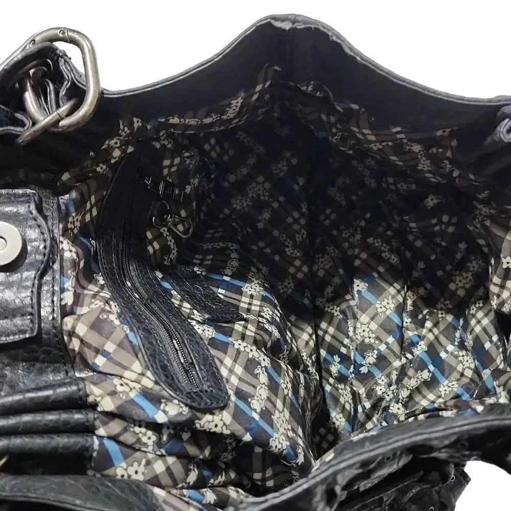 Jessica Simpson Ladies Black Grommet Handbag